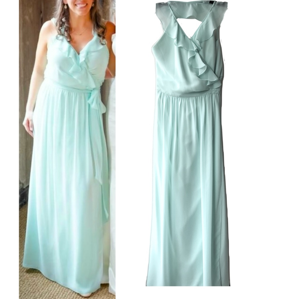 Soft Ruffles and Flowing Wrap Dress